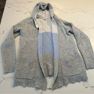 Benedetta B Wool Cashmere Grey Cardigan Hoodie